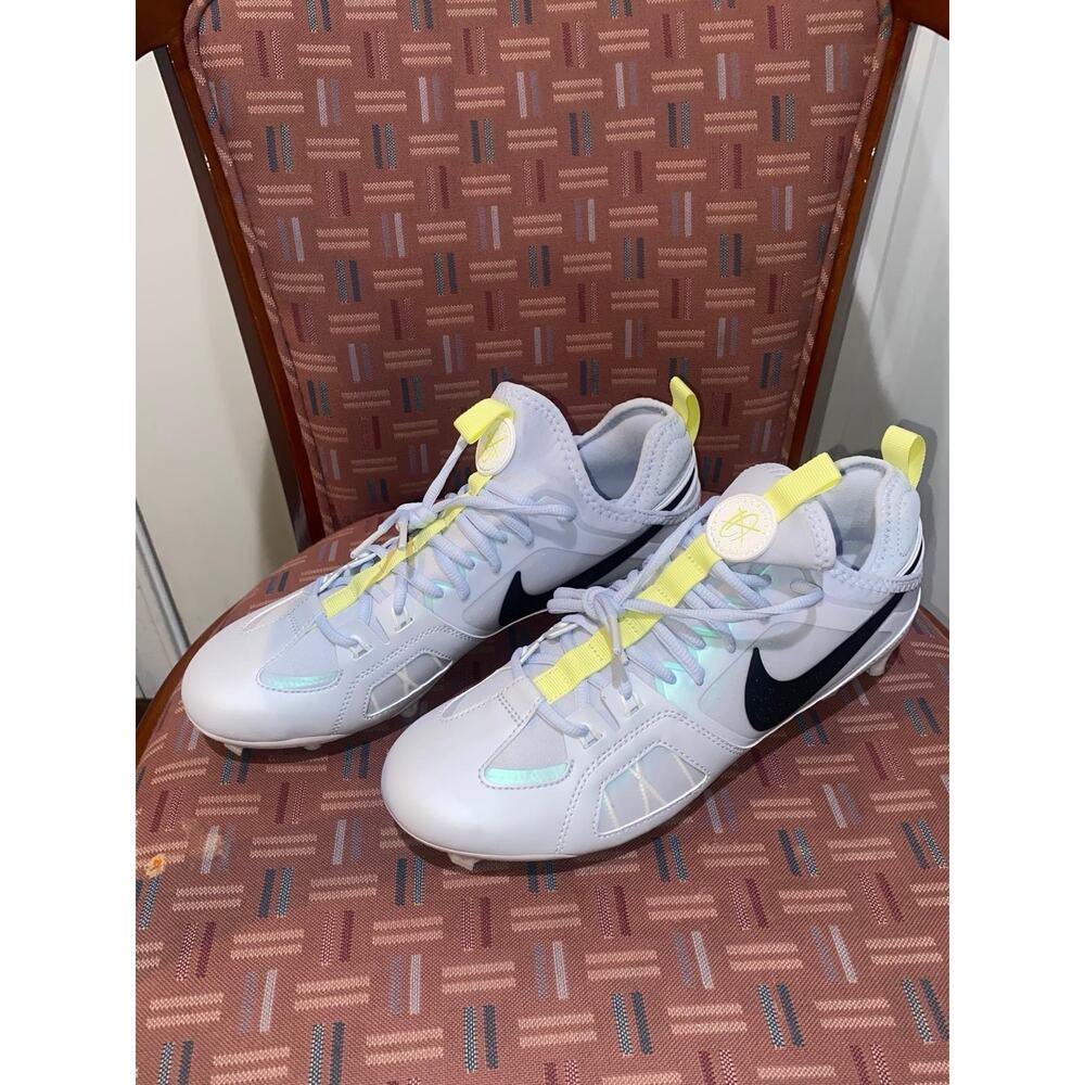 New Nike Huarache Size 10 Varsity LAX SE Cleats Lacrosse Gray Men FZ3620-001 - Picture 2 of 7